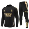 Real Madrid Sweatshirt Za Trening Četvrt Zip 2024-25 Crna